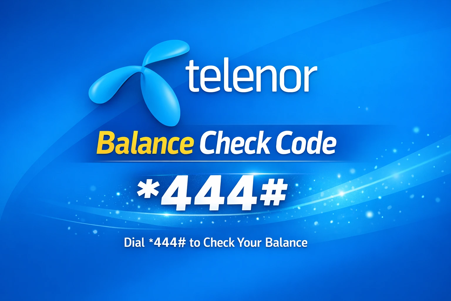 Telenor Balance Check Code