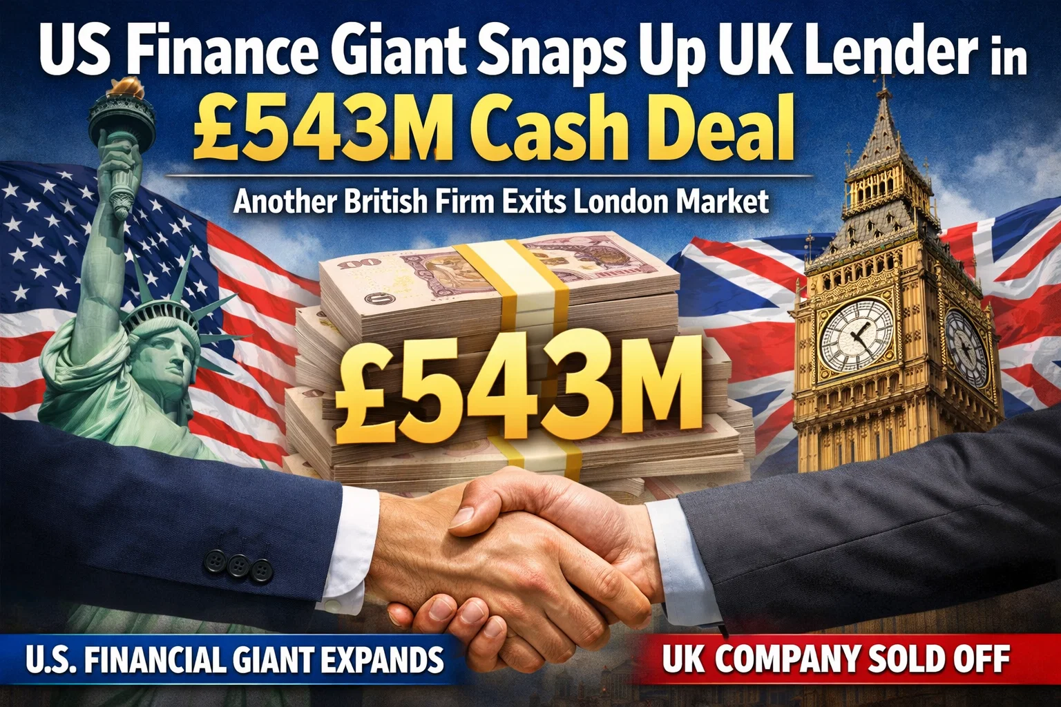 US Finance Giant Snaps Up UK Lender in £543M Cash Deal – Another British Firm Exits London Market