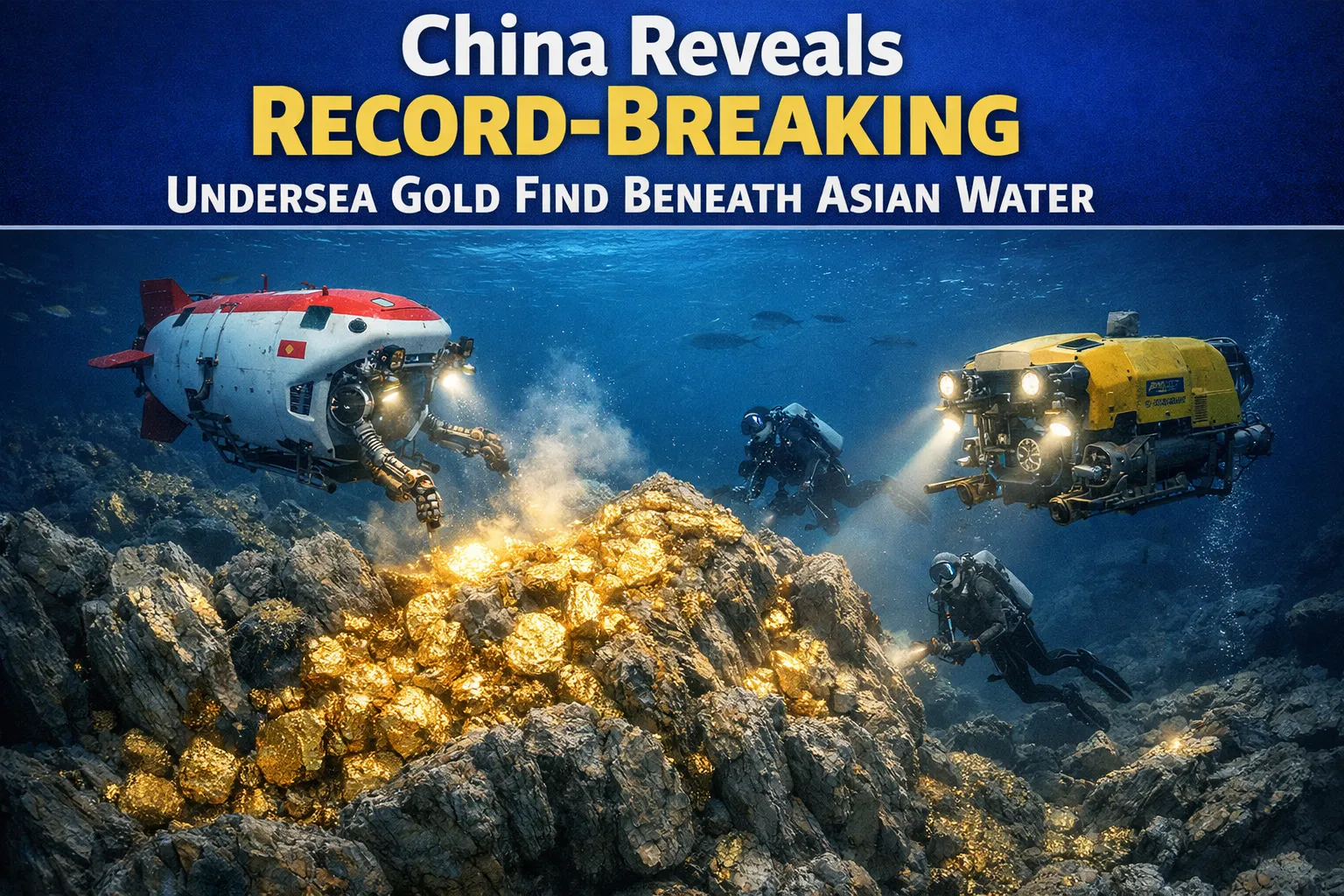 China Reveals Record-Breaking Undersea Gold Find Beneath Asian Water