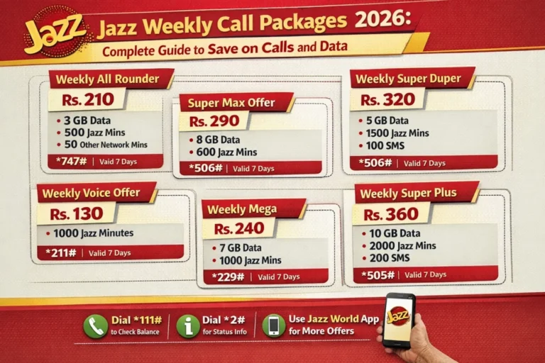Jazz Weekly Call Packages 2026 Complete Guide to Save on Calls and Data