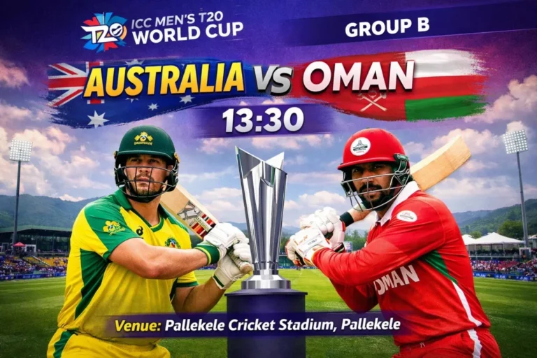 AUS vs OMA Match Prediction – ICC Men's T20 World Cup 2026, Who Will Win Game No.40?