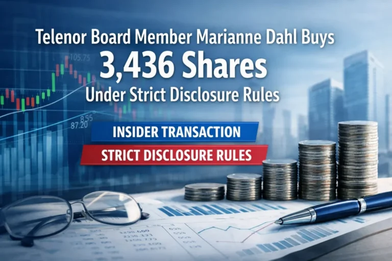 Telenor Board Member Marianne Dahl Buys 3,436 Shares Under Strict Disclosure Rules